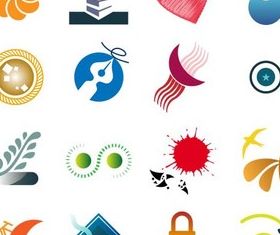 Shiny Abstract Logotypes Illustration vector