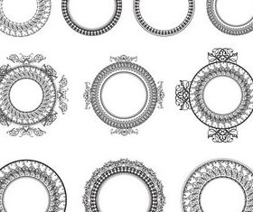 Circle Ornament Frames art vector