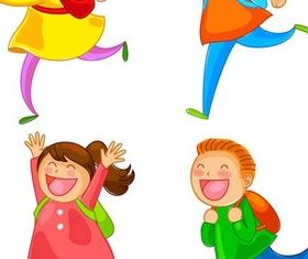 Children back to school vectors graphic