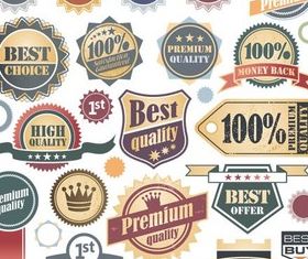 Retro Shopping Labels art design vectors