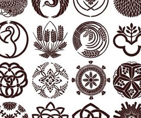 Stylish Wheat Elements Illustration vector