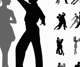 Dancing people vector