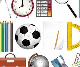 School Accessories creative vector