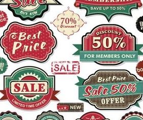 Grunge Sale Labels vector