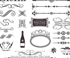 Different Menu Elements art vector graphics