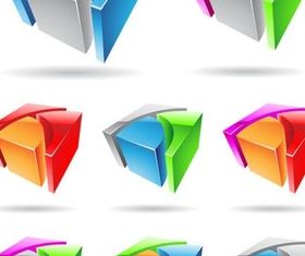 3D Logotypes set vector