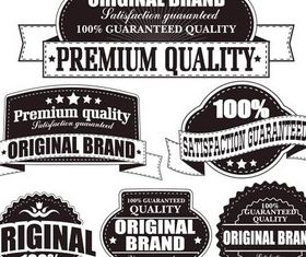 Premium Quality Labels art shiny vector