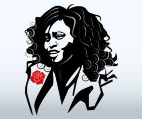 Whitney Houston Portrait vector