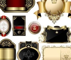 Royal Style Labels vector
