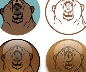 Elements with Grizzly vector graphics
