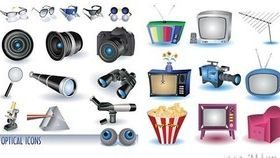 Household appliances and camera vector