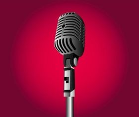 Retro Mic set vector