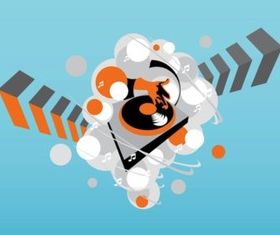 Turntable Graphics shiny vector