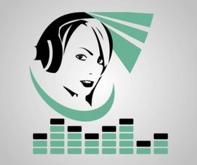 Musical Girl vectors material