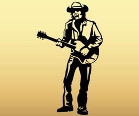 Playing Guitar Vector