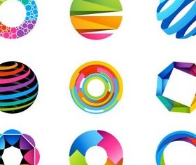 Shiny Round Logotypes art vector