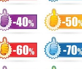 Discount Like Symbols vectors graphics