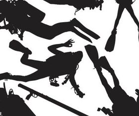 Diving free vector