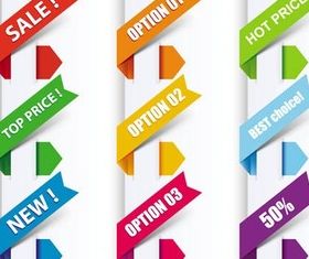 Creative Color Web Elements art set vector