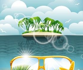 Summer Backgrounds set vector