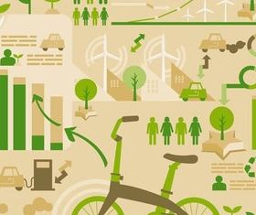Ecology Infographics vector graphics