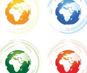 Globes Symbols graphic vector