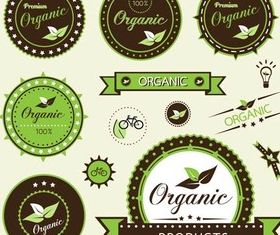 Retro Ecology Labels art vector