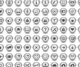 White Icons free vector design