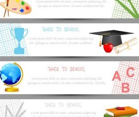 School Banners vectors
