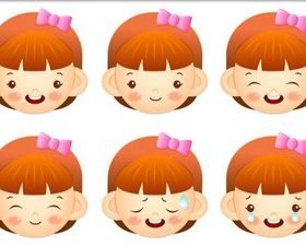 Children Color Faces art vector