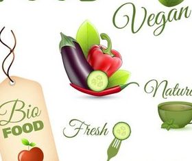Healthy Food Labels vector