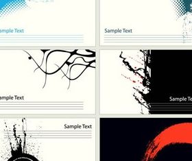 Grunge Cards free vector