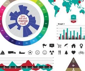 Colorful Infographics Elements art vector