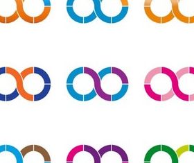 Bright Abstract Logotypes vector design