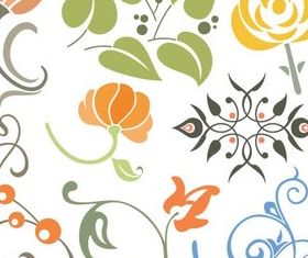 Floral Elements free vector set