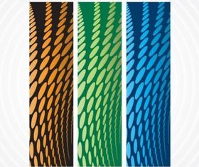 Vertical Halftone Banners creative vector