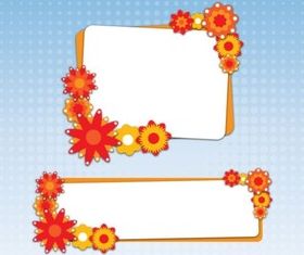 Autumn Floral Banners vector