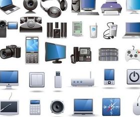 Digital technology products vector