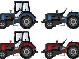 Different Tractors free vector