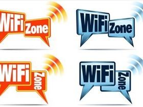 Wi-Fi Zone Labels vector