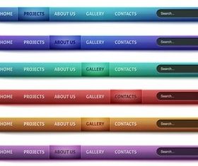 Color Web Bars vectors graphics
