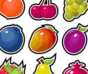 Summer Fruits graphic vector set