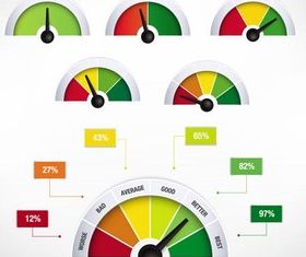 Color Processes Icons vector graphics
