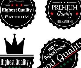 Dark Guarantee Labels art vector
