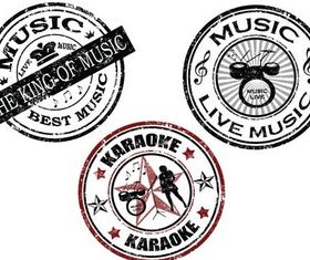 Grunge Labels free vector