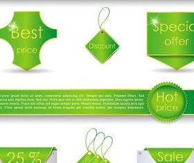 Green Web Sale Elements art vectors material
