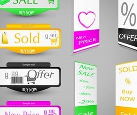Shiny Sale Tags free vectors material