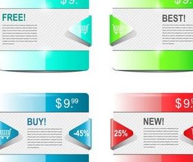Web Sale Cards free vector