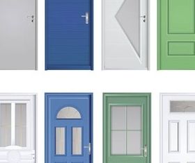 Different Color Doors vector