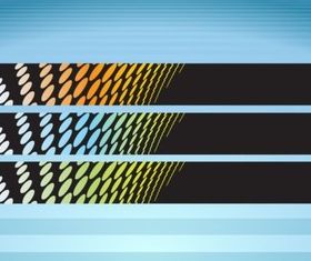 Halftone Header Templates set vector